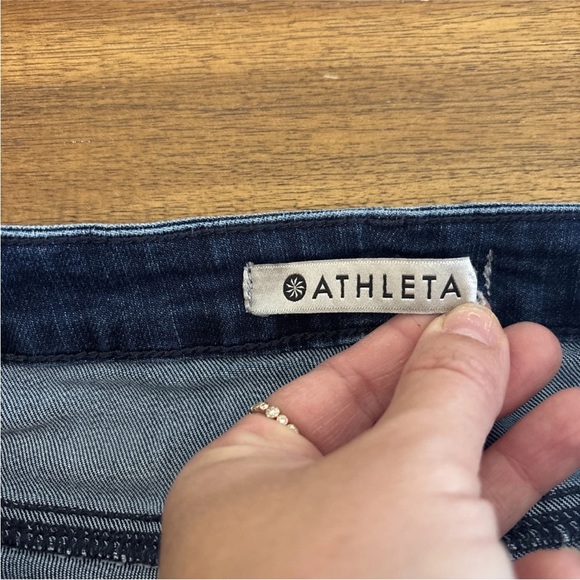 Athleta Skulptek Skinny Jeans Blue Womens Dark Wash Mid Rise Stretch Denim - Picture 7 of 10